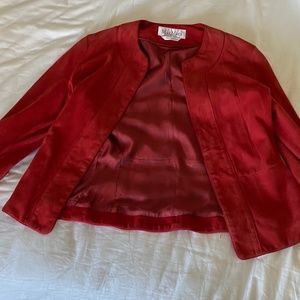 Red suede Max Mara Jacket